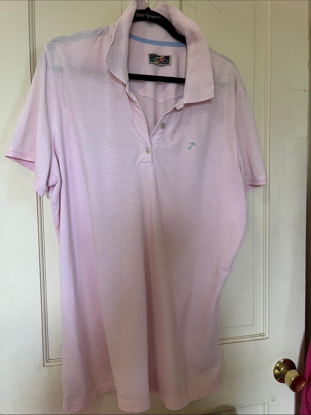 Womens Light Pink Polo with Subtle Logo